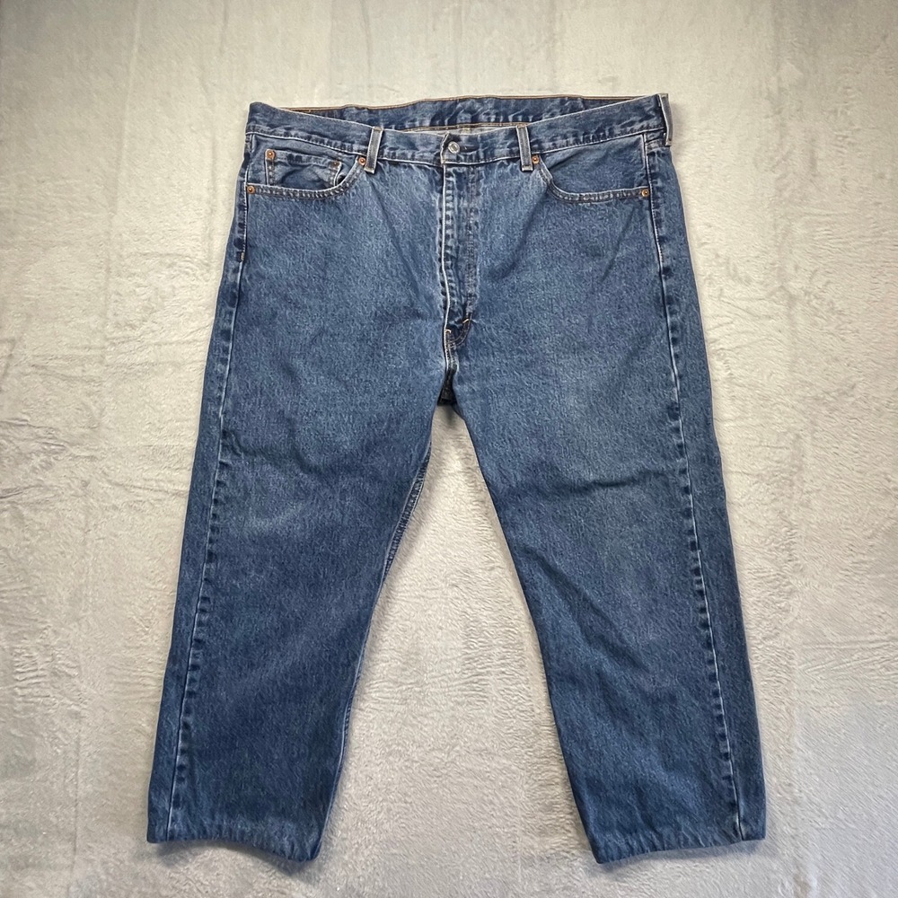 Levi's 505 Regular Fit Jeans Men 42x29 (Shortened READ)‎ Blue Straight Leg